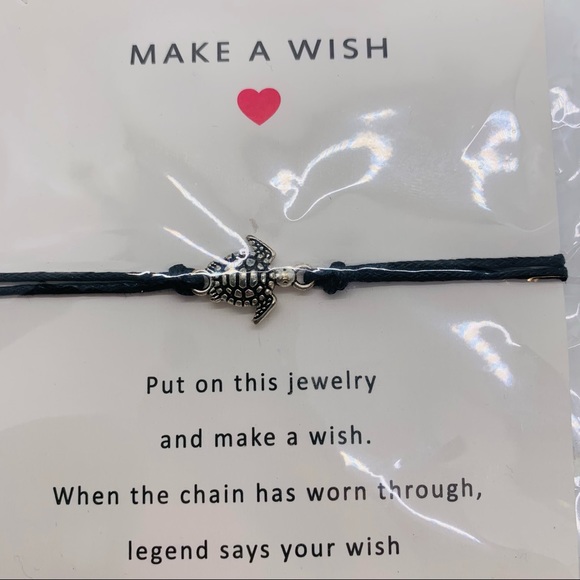NWT Make a Wish Bracelet Sea Turtle Black - Picture 2 of 4